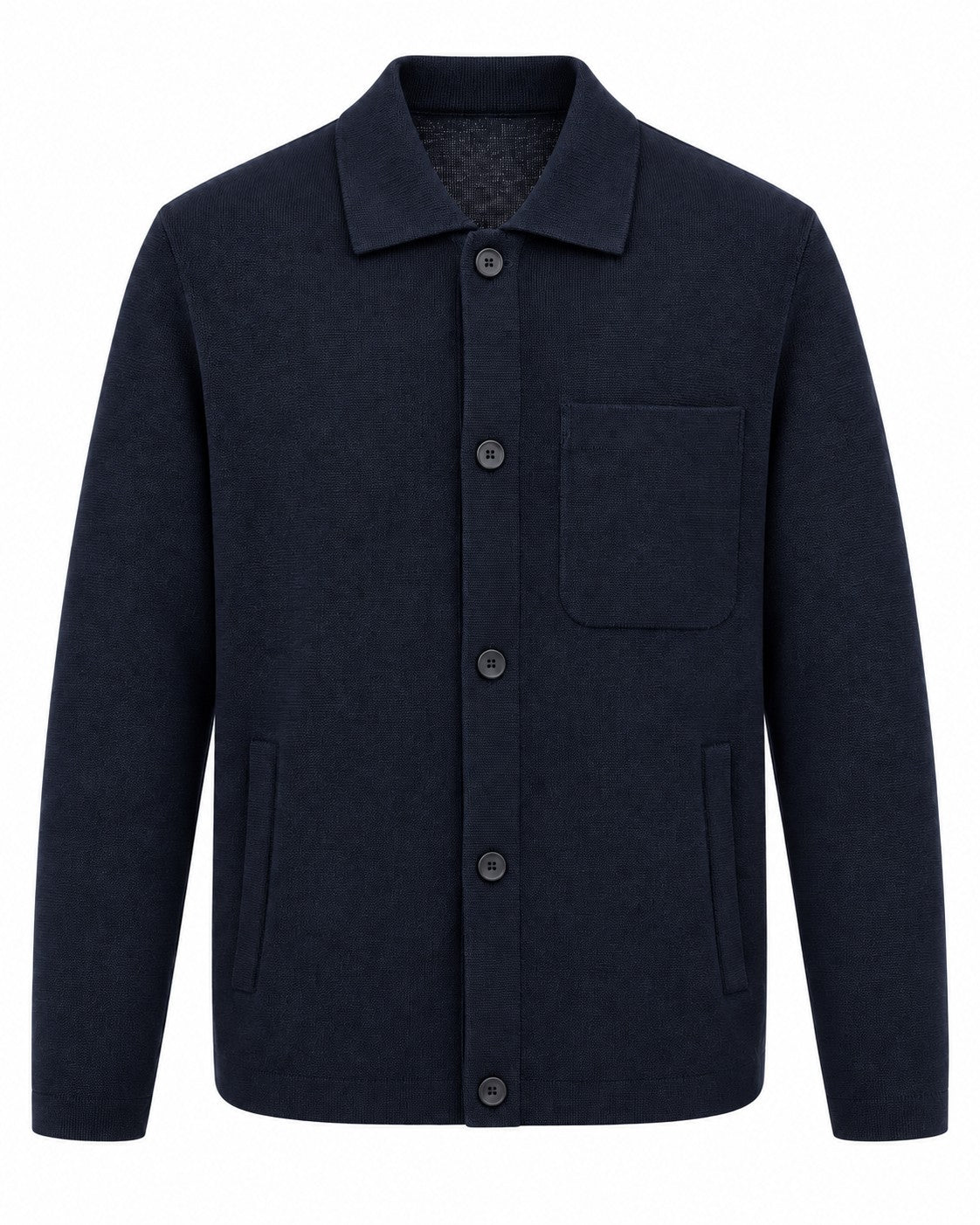 OVERSHIRT IN MAGLIA ZIP E BOTTONI