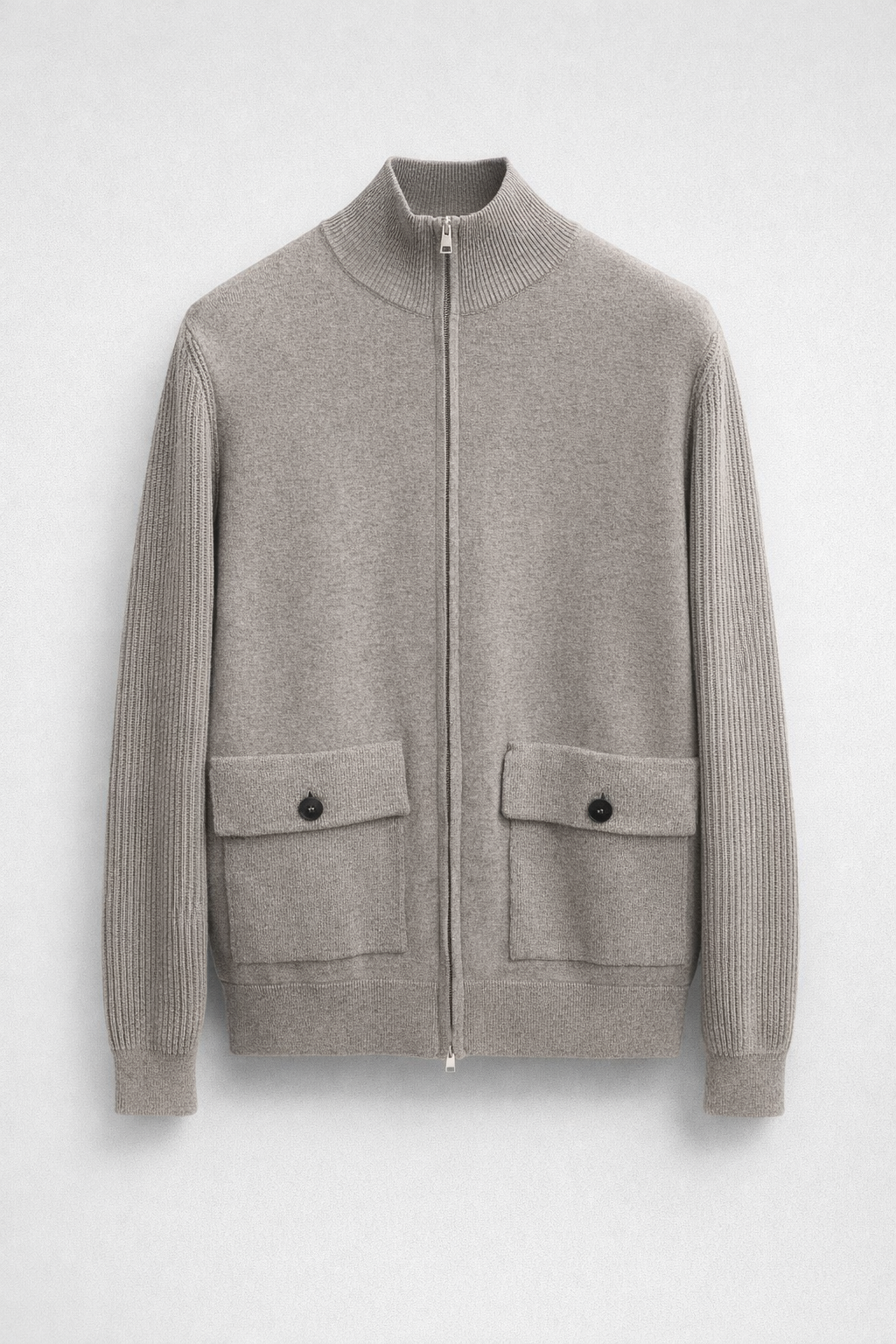 BOMBER ZIP DUO CASHWOOL